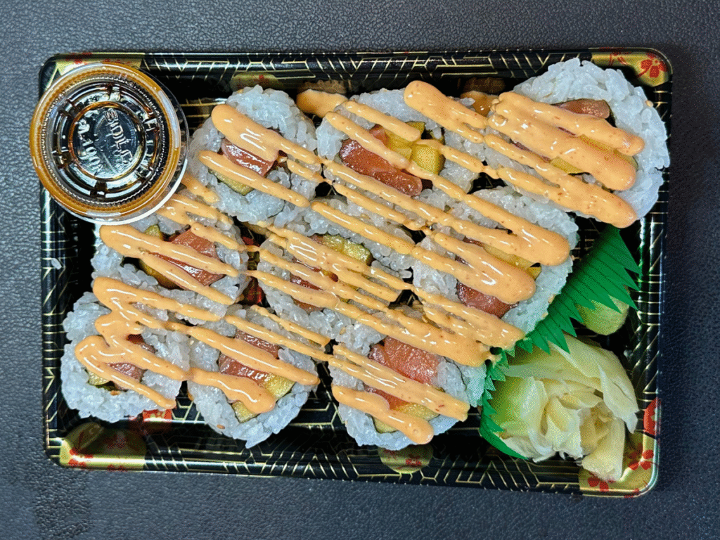 salmon mango roll koung sushi mart